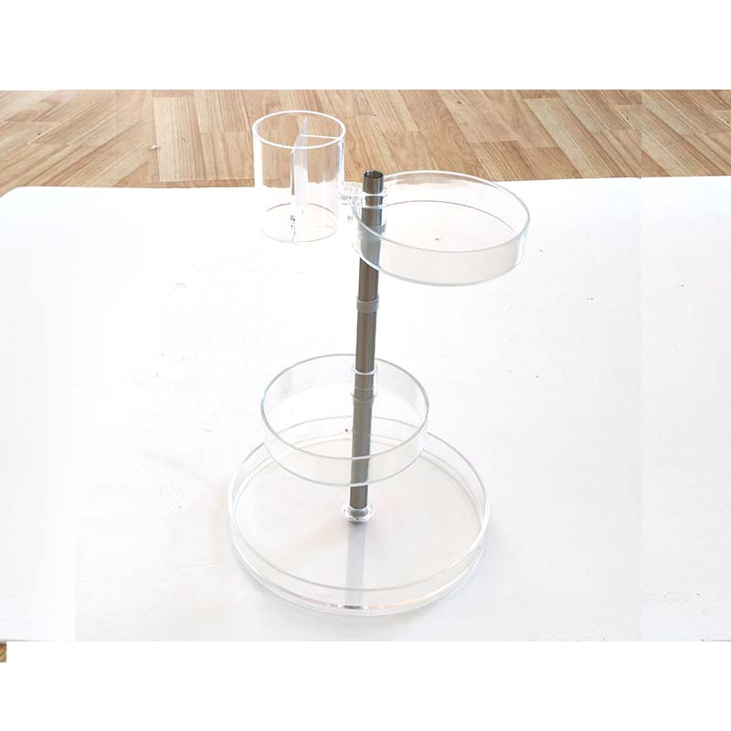 Molde de plástico para estante de almacenamiento de cosméticos PET