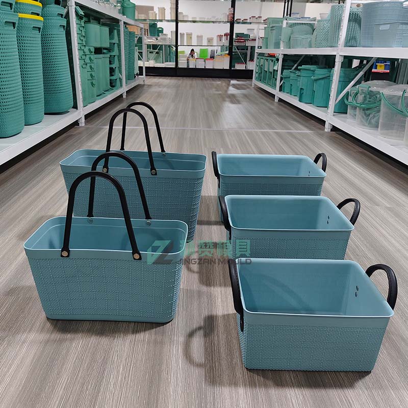 Molde de cesta de mano blanda de inyección de plástico