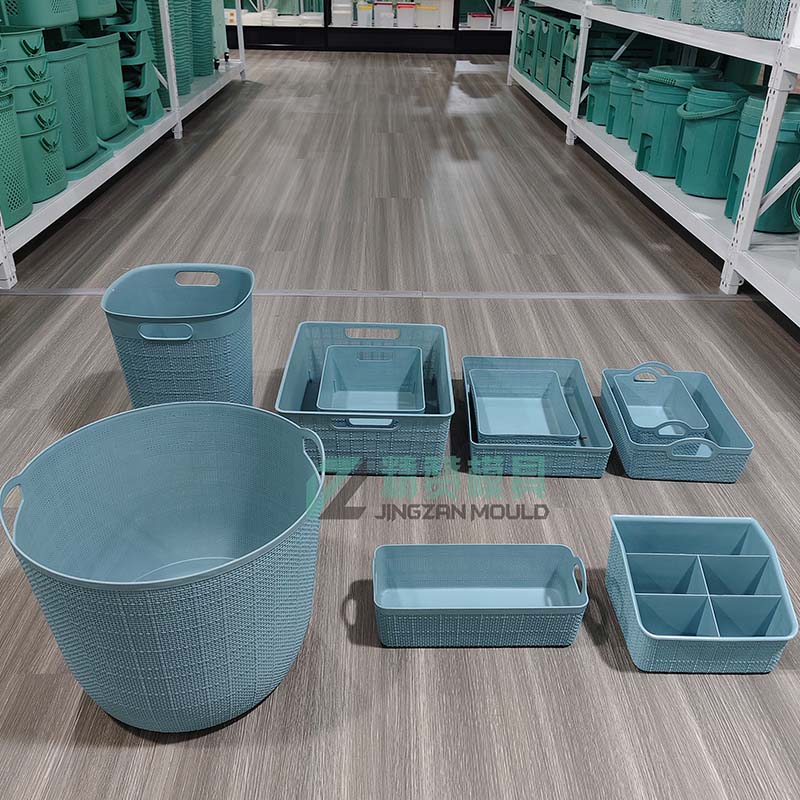 Serie de moldes de almacenamiento de productos básicos de inyección de plástico